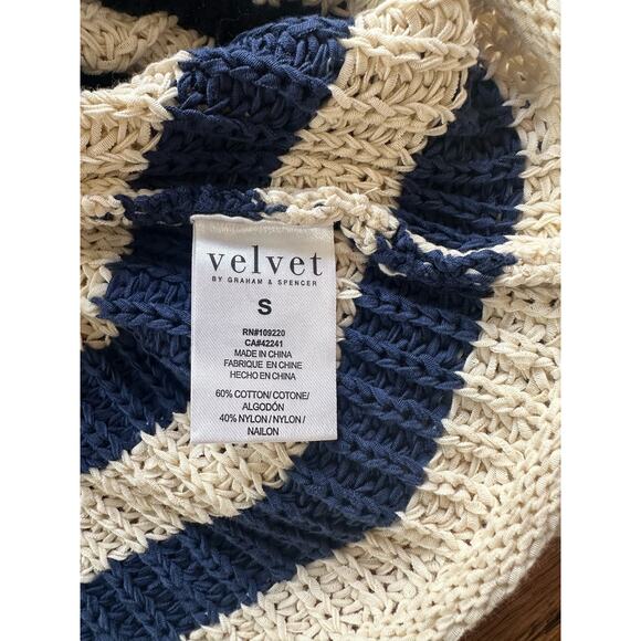 Velvet Maxine Sweater NWT Small Navy Ecru - Picture 5 of 7